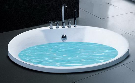 circle bathtub, circle tub