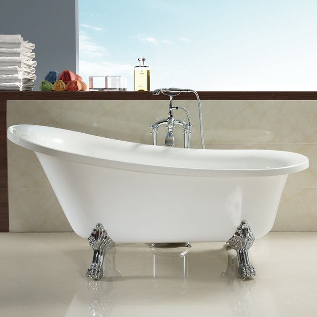 Clawfoot Jacuzzi Tub : Like the depth and price but maybe not acrylic