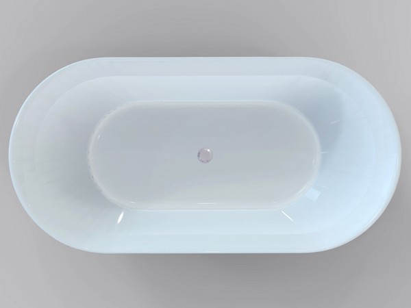 5 ft freestanding tub top view