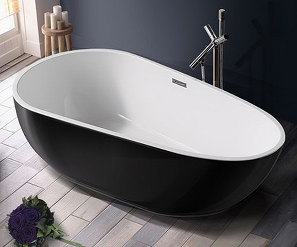 black freestanding bath image