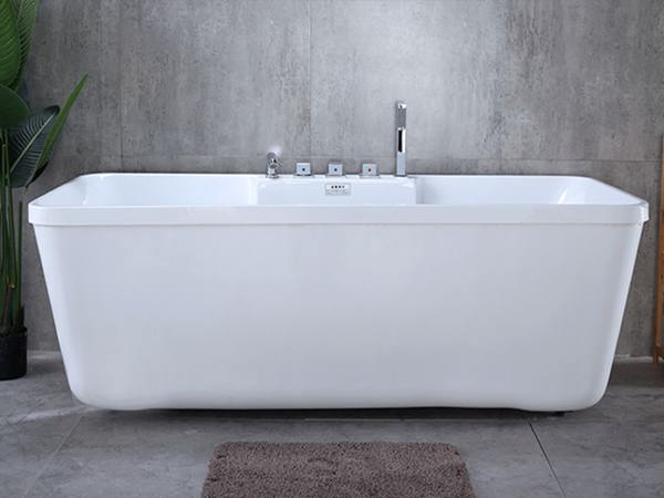 Modern White Color Rectangular Freestanding Bathtub