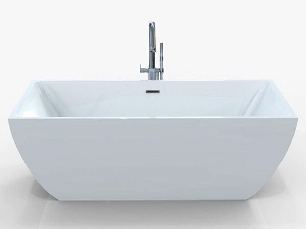Freestanding bath 1700 x 800 mm front view