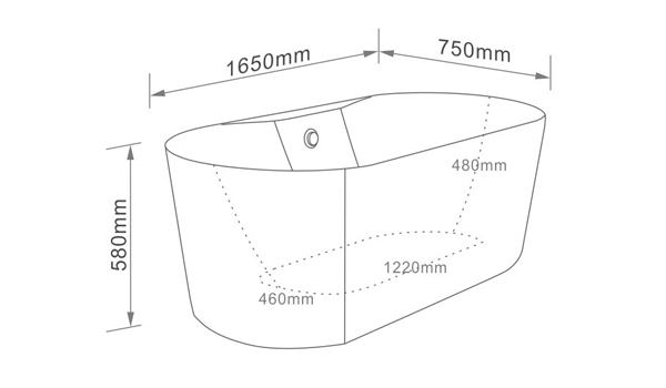 freestanding tub specification sheet