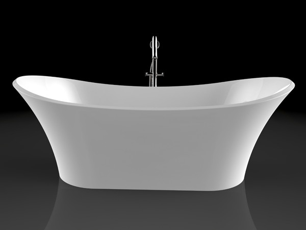 Roll top freestanding bath front view