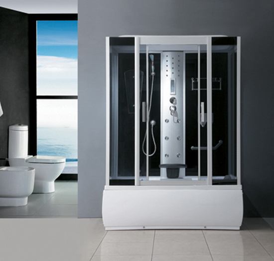 59 Inch Steam Shower Whirlpool Combination Unit 1500 mm