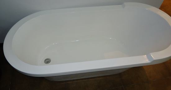 1625mm, 64 inch deep soft tub from top view